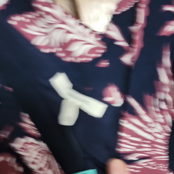 Maurices Navy and Pink Floral Midi Dress - Picture 5 of 6